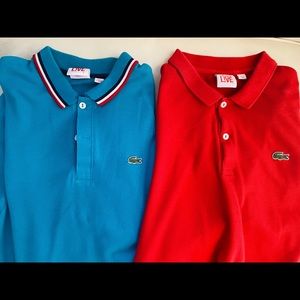Lot of 2 Lacoste polo size 7 men’s